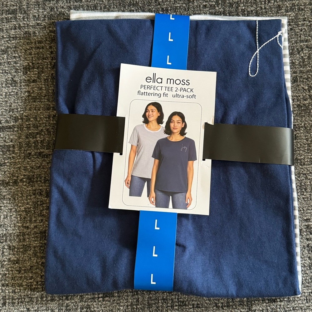 NWT Ella Moss Womens 2-Pack Tees